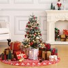Homhougo 3FT 2-Pack Flocked Christmas Trees with Snow Pot Base, Mini Holiday Decor for Tabletop or Entryway - 2 of 4