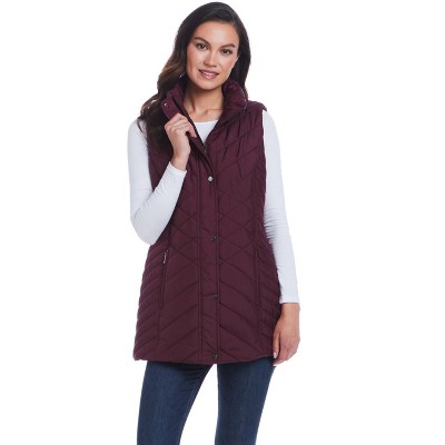 Weatherproof Women's Mixed Quilted Longline Vest