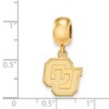 Black Bow Jewelry 14k Yellow Gold Plated Sterling Silver Colorado Buffalos NCAA Bead Charm - 2 of 3