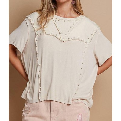 Women's Pearl Detail Top - POL