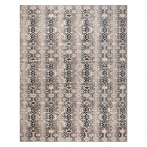 Gertmenian 8'x10' Sierra Senna Rectangular Woven Indoor/Outdoor Area Rug Gray: UV & Water Resistant, Geometric Pattern - 1 of 4