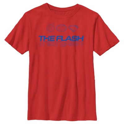 Boy's The Flash Heroes Classic Blue Emblems T-shirt : Target