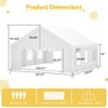 PAGED 20x15FT Patio Canopies and Gazebos with 1 Doors and 7 Windows, Waterproof, UV Protection Gazebo Pavilion Shelter Tent for Party, White - 3 of 4