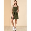 Allegra K Women's Classic Adjustable Strap A-Line Overall Denim Dress - 3 of 4