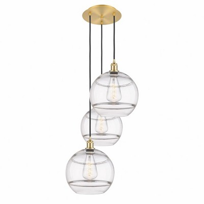 Rochester - 3 Light Cord Hung Multi Pendant In Industrial Style-40.88 Inches Tall and 18.5 Inches Wide