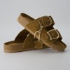 CUSHIONAIRE Cashew Slip On Suede Womens Sandals - Braided Double-Strap Design with Adjustable Big Buckle Sandals for Women - 2 of 4