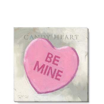 Sullivans Darren Gygi Pink Candy Heart Canvas, Museum Quality Giclee Print, Gallery Wrapped, Handcrafted in USA