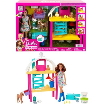 Chicken farmer store barbie playset