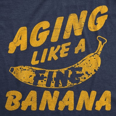 Мужские футболки Crazy Dog T-Shirts, Inc. Mens Funny T Shirts Aging Like A Fine Banana Sarcastic Graphic Novelty Tee for Men - Crazy Dog Men's T Shirt For Foodies Navy M — фото 2