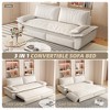 YONWAY 73" Queen Pull Out Sofa Bed with Side Storage, 3-in-1 Convertible Sleeper Sofa Velvet Loveseat Bed, for Living Room,Bedroom,Apartment,Office - 4 of 4