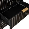 Gulches Modern 6 Drawer Dresser - Metal Handles, Carving Design, L-type Anti-tipping, Triamine Process, Black & Gold - 4 of 4