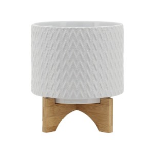 Chery Life Planter With Stand, White - 1 of 4