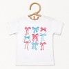The Juniper Shop Patriotic Bows Stacked Coquette Toddler Short Sleeve Tee - 2 of 4