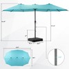 15ft Patio Umbrella with  Tilt Waterproof Sun Shade for Deck, Pool, Garden - 2 of 4