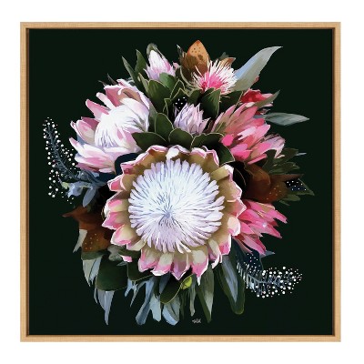 Kate & Laurel All Things Decor 30"x30" Sylvie Peninsula Wild Flower Wall Art by Inkheart Designs Natural Modern Floral Bouquet