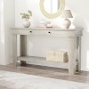 Console Table with 2 Drawers & Open Storage Shelf, 54 Inch Long Sofa Table Industrial-Style Hallway Table, with Storage Shelf - 2 of 4