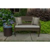 Casual Cushion Solid Sunbrella Fabric 1-Piece Indoor/Outdoor Wicker Bench Cushion, 43.5"W x 19.5"L - 2 of 4