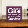 Slickblue Rustic Gigi Wood Sign – Solid Knotty Pine Wall Art for Grandma, 7x7 Inches, Multiple Colors - 3 of 3