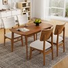 KWPZQEB Farmhouse Dining Chairs, Modern Kitchen Chairs with Sturdy Rubberwood Frame & Ergonomic Back, Side Chairs for Dining Room - 3 of 4