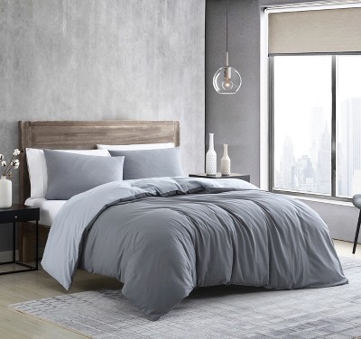 Kenneth Cole New York - King Duvet Cover Set, Cotton Bedding with Ma