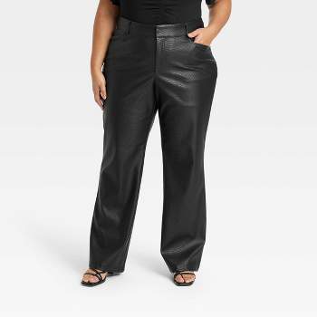 Women's High-waisted Slim Fit Leggings - Ava & Viv™ Black 2x : Target