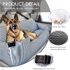 Hachikiko Elevated Dog Car Seat for Large Dogs – Booster with Safety Belt, Non-Slip Base & Storage Pockets, Includes Waterproof Mat (43.3x21.7x17.7in) - 2 of 4