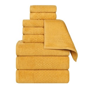 Zero Twist Waffle Textured Cotton Medium Weight Towel Set by Blue Nile Mills - 1 of 4