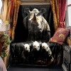 Rhino Print Pattern RV Camper Decoration Four Seasons Car Nap Blanket Flannel Throw, Christmas Gift. - 4 of 4
