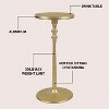 JONATHAN Y Lulu 19.5" Art Deco Classic Pedestal Round Metal Drink Table & Decorative End Table - 3 of 4