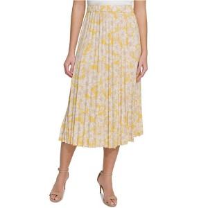 Tommy Hilfiger Womens Pleated Floral Midi A-line Skirt - 1 of 1