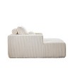 62.5-Inch Corduroy Sofa Lounger - Assembled, Plush Modern Sleeper for Living Room & Bedroom Comfort - 2 of 4