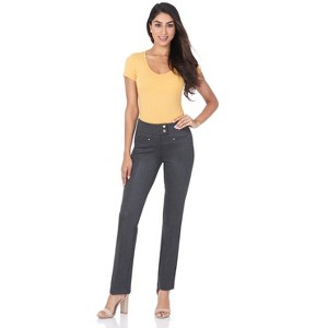 Rekucci Women's Secret Figure Straight Pant with Tummy Control - 1 of 4