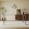 Luck Live Modern Tempered Glass Dining Table with Stainless Steel Legs, Rectangular 6-8 Seater Table for Dining Room, living room - 2 of 4