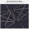 PURPLE LEAF Deluxe Aluminum Outdoor Patio Umbrella Square Cantilever Umbrellas - 3 of 4