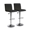 NicBex Counter Height Bar Stools Set of 2,Swivel Bar Stools with Square Cushion,Adjustable Height Foot Stool for Living Room,Kitchen,Cafe - 2 of 4