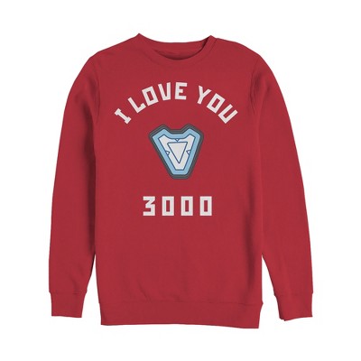 Men's Marvel I Love You 3000 Iron Man Reactor Sweatshirt