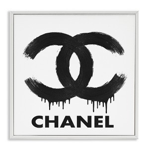 Stupell Industries Black Glam Drip Logo Framed Giclee Art - 1 of 4