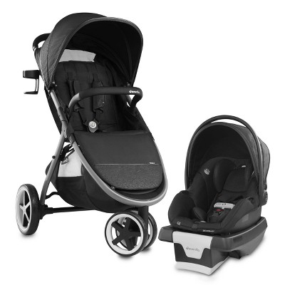 Evenflo Gold Verge3 Smart Travel System with Stroller & SecureMax Infant Car Seat - Onyx