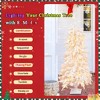 Pre-lit Christmas Artificial Tree 4-Piece Set, Garland, Wreath and Set of 2 Entrance Trees, X-mas with LED Lights, PVC Festival Celebration Set, Green - 4 of 4