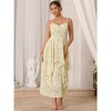 INSPIRE CHIC Women's Floral Chiffon Summer Flowy Ruffles Tiered Spaghetti Strap Sundress - 3 of 4