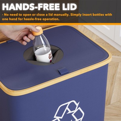 Сумки SpaceAid 26 Gallon Recycling Bin for Kitchen, 100L Large Recycle Bin with 2 Removeable and Reusable Inner for Bottles Cans Glass Plastice Cartons — фото 5