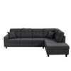 L-shaped Modular Sectional Sofa with Removable Back Cushions and 2 Pillows, Suitable for Living rooms, Offices, and Apartments - 3 of 4