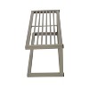 Honey-Can-Do Steel Bathroom Slatted Shelf with Towel Bar Gray: Wall Mounted Storage, Silver Dual Bars - 3 of 4