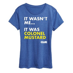 Women's - Clue - It Wasnt Me It Was Colonel Mustard Short Sleeve Graphic T-Shirt - 1 of 4