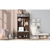 Hall Tree with 6 Hooks and Hinged Lid, Coat Hanger, Entryway Bench, Storage Bench, 3-in-1 Design, 69INCH, for Entrance, Hallway - 3 of 4