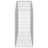 vidaXL Gabion Basket Silver Galvanized iron 39.4 x 11.8 x 15.7/23.6 in - 59.1" x 19.7" x 39.4"/47.2" - 4 of 4