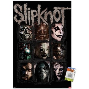 Trends International Slipknot - Masks 08 Unframed Wall Poster Print Clear Push Pins Bundle 22.375" x 34" - 1 of 4