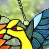 CHLOE Lighting SOAR Tiffany-style Animal Design Window Panel 21 x 12 - 3 of 4