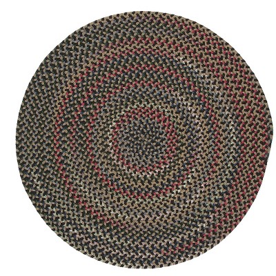 Colonial Mills Wayland Round Area Rug - Black 4x4