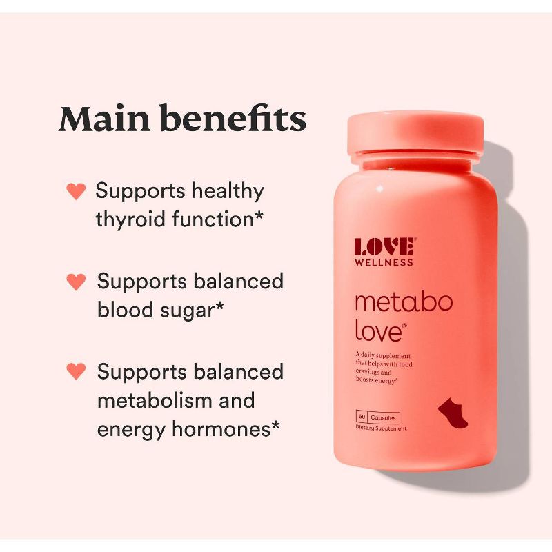 Love Wellness Metabolove For More Energy &#38; Fewer Cravings Vegan Capsules - 60ct, 4 of 6
